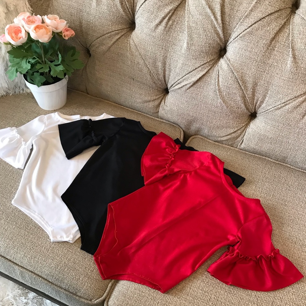 Ruffle Layer top onesie bodysuit top